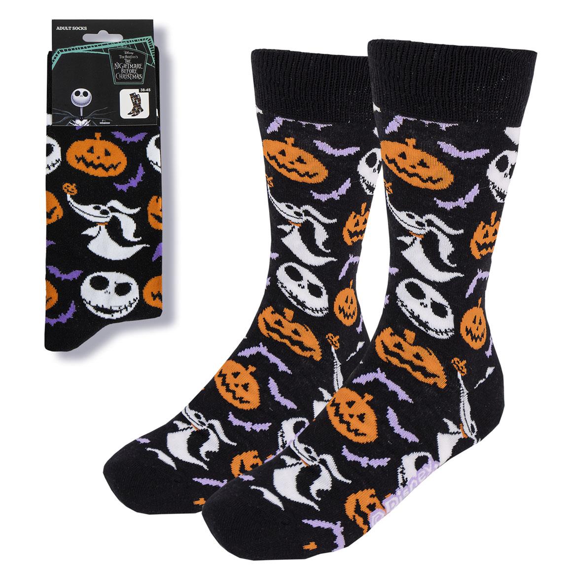 Chaussettes Jack Skellington Halloween – Taille 38-45 – Licence officielle Disney