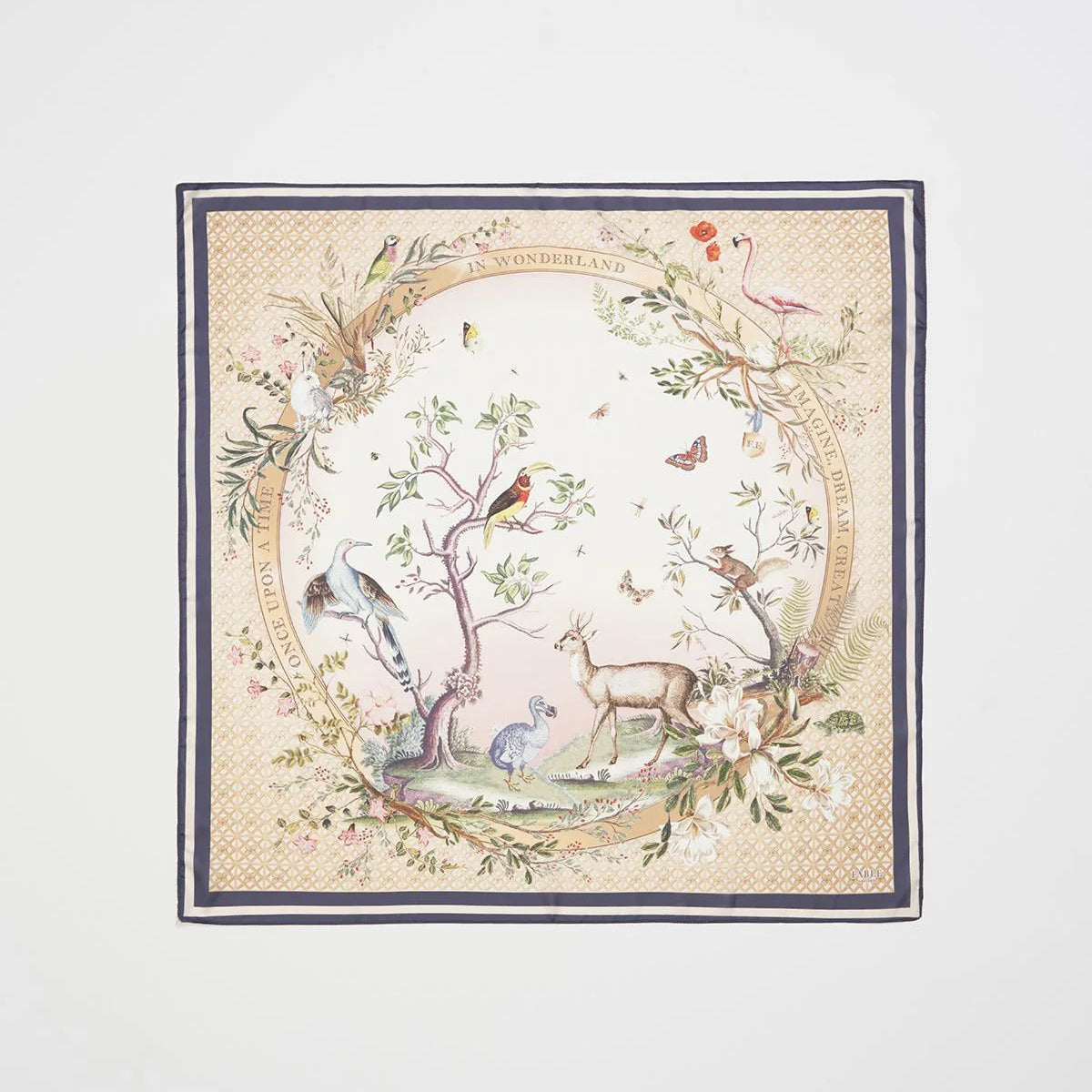 Foulard Fable England – Motifs du Pays des Merveilles de Alice