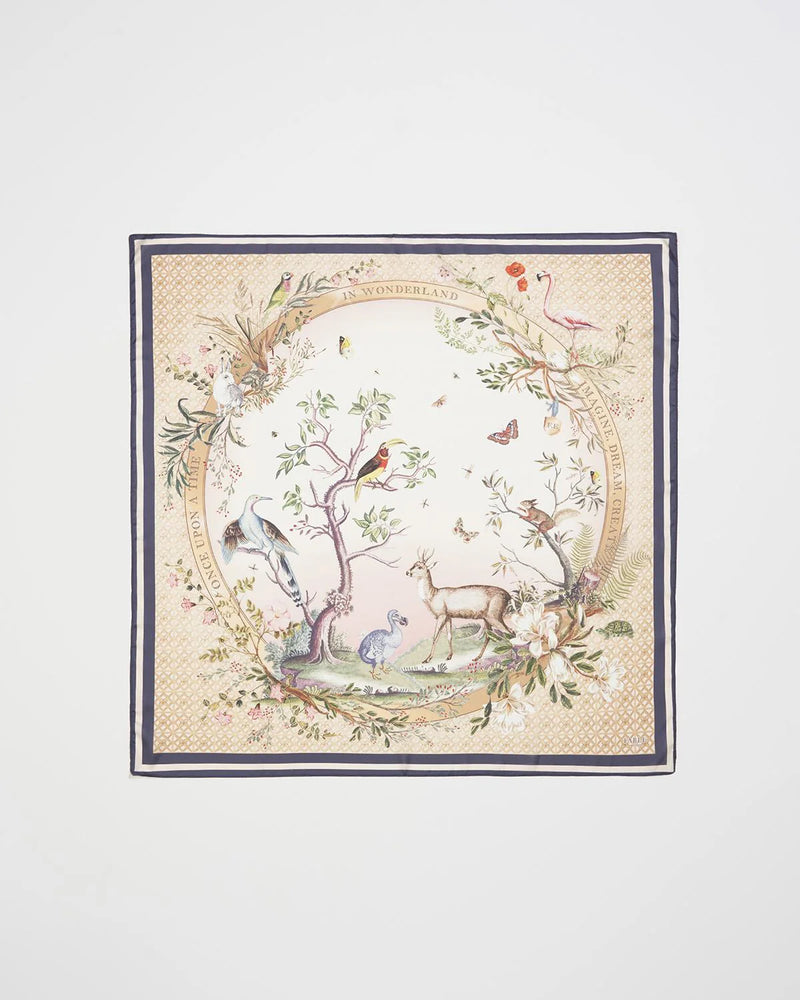 Foulard Fable England – Motifs du Pays des Merveilles de Alice
