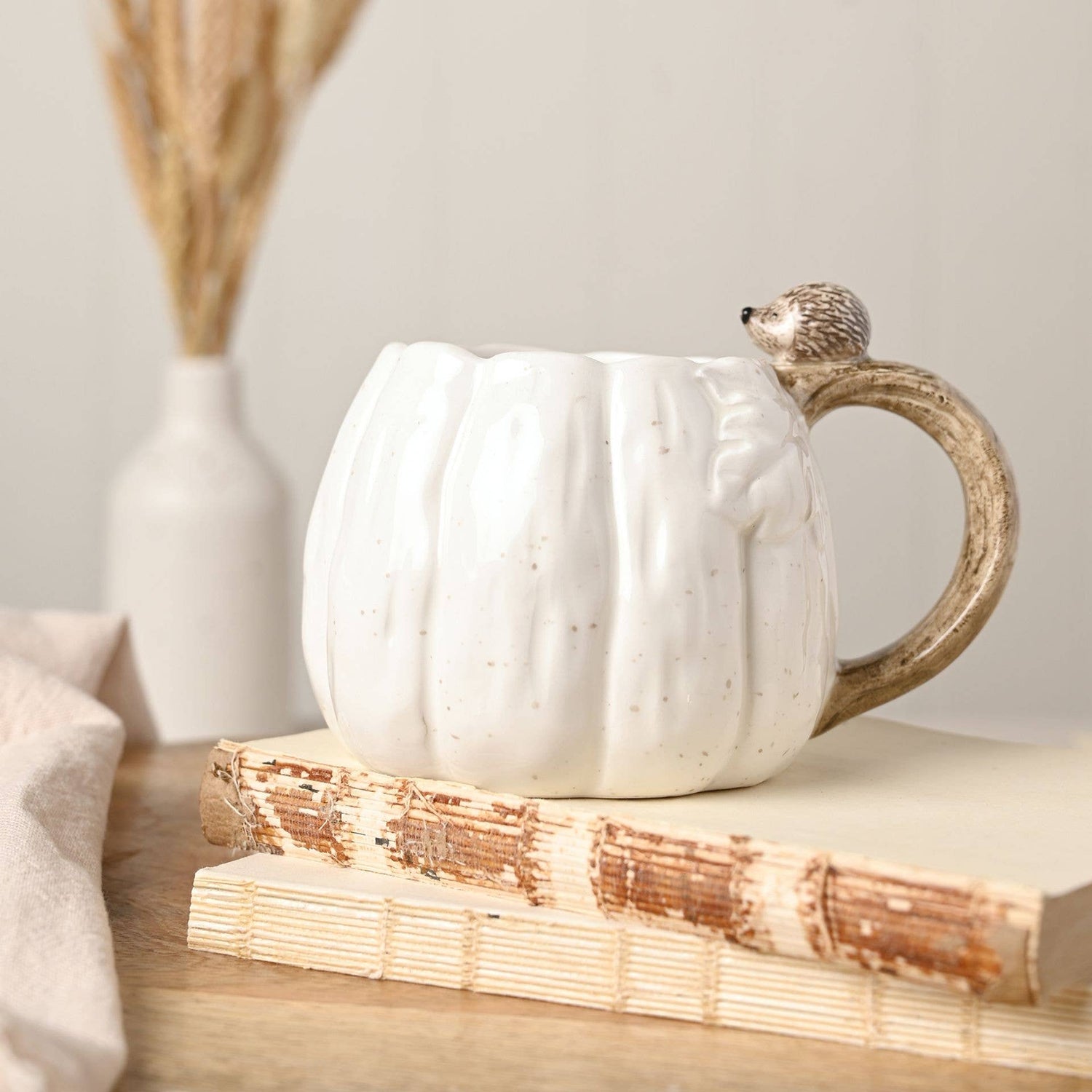 Tasse Citrouille avec Hérisson sur anse
