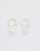 Boucles d’oreilles Fable England – Créoles plaqué argent et pendentif toile d’araignée