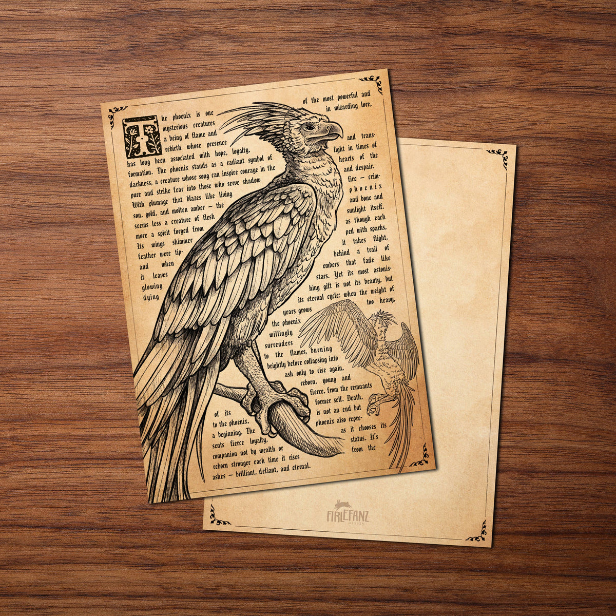 Carte postale vintage «Créature enchanteresse 1» – Ancienne encyclopédie