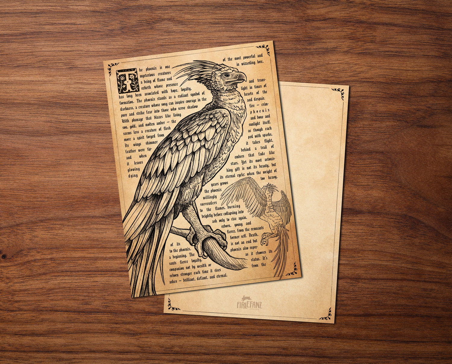 Carte postale vintage «Créature enchanteresse 1» – Ancienne encyclopédie