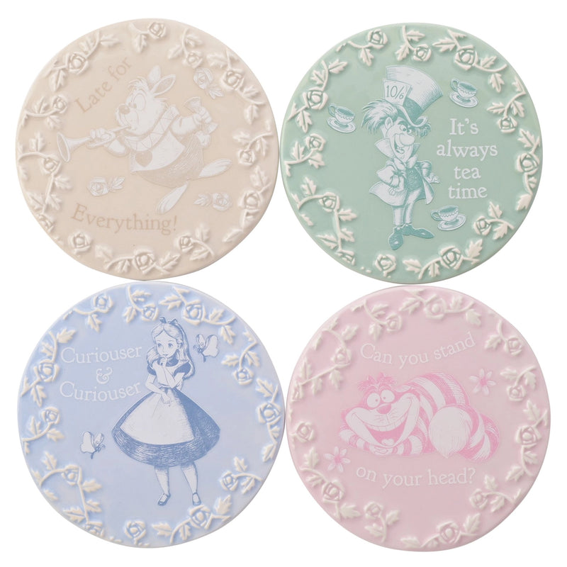 Lot de 4 dessous de verre Disney Alice au Pays des Merveilles