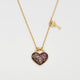 Collier Eve cœur Cadenas et clé - Fable England - plaqué or