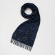 Écharpe longue à franges Zodiac bleu marine - Fable England