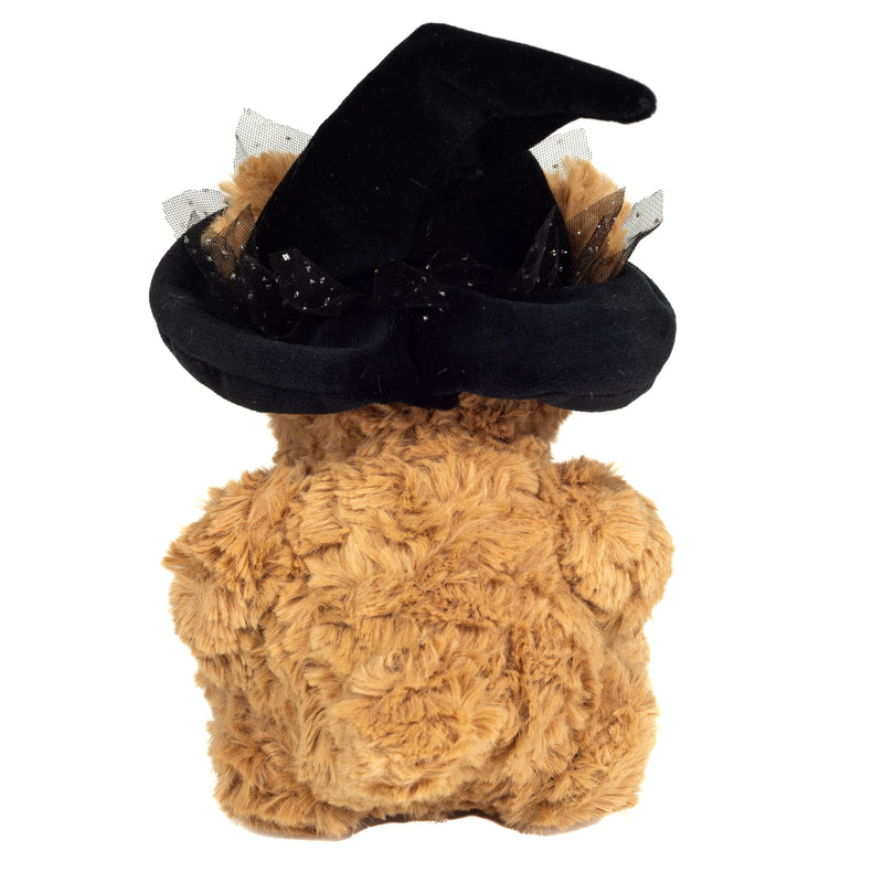 Peluche Teddy Hermann – Ours d’Halloween avec fantôme et chapeau de sorcière – 20 cm