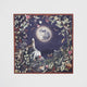 Foulard Fable England – Forêt au clair de lune, loup et végétation nocturne