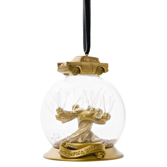 Boule de Noël LED Harry Potter – Saule Cogneur et Ford Anglia Dorée