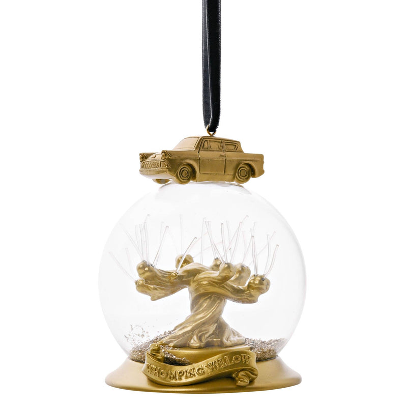 Boule de Noël LED Harry Potter – Saule Cogneur et Ford Anglia Dorée