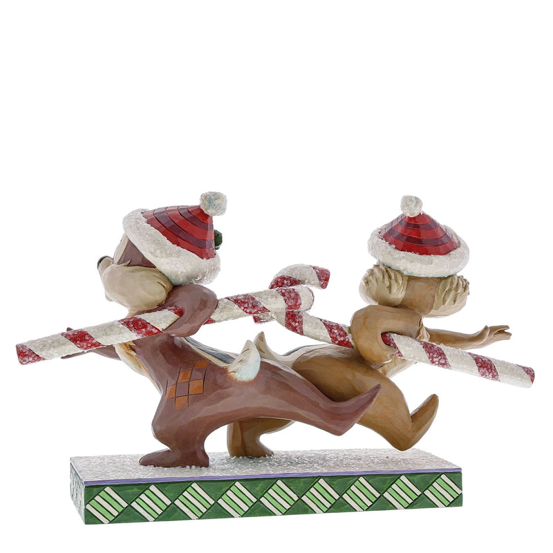 Figurine Disney Traditions – Tic et Tac de Noël avec Sucreries – Collection Jim Shore