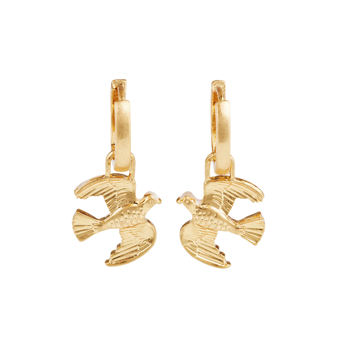 Boucles d’oreilles Colombes cœur rouge - Fable England