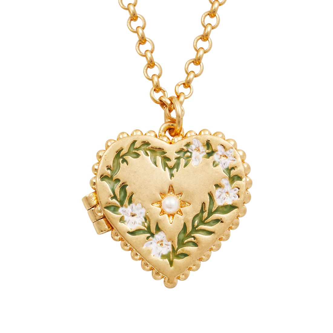 Collier Médaillon Cœur Jasmin – Fable England