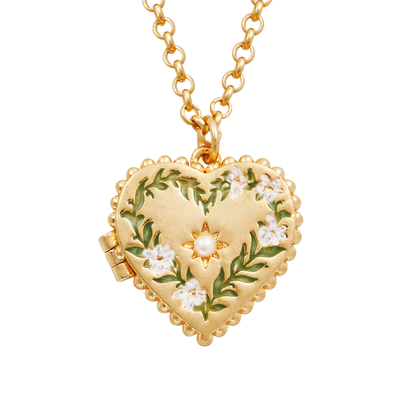Collier Médaillon Cœur Jasmin – Fable England