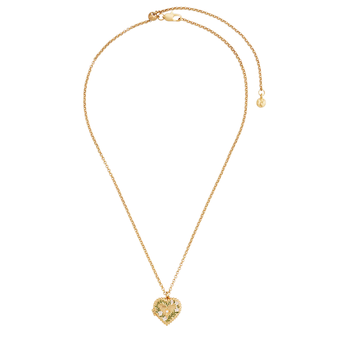 Collier Médaillon Cœur Jasmin – Fable England