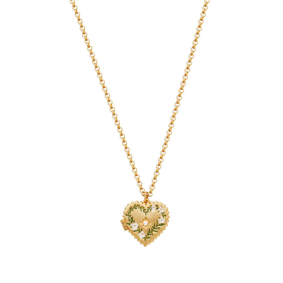 Collier Médaillon Cœur Jasmin – Fable England