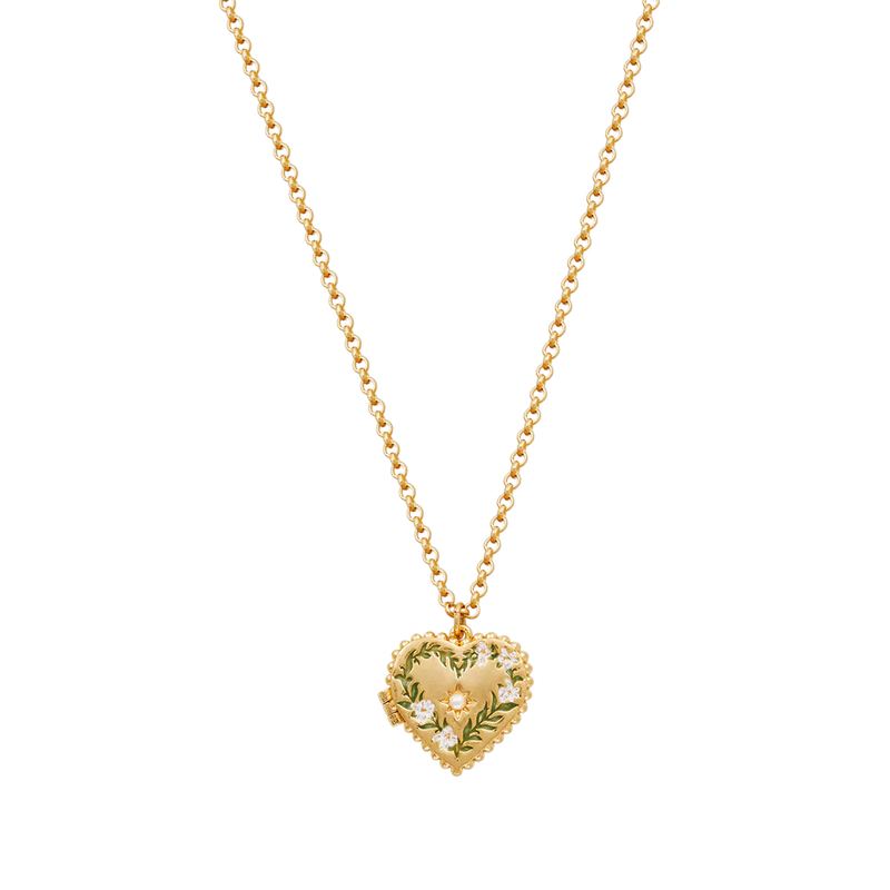 Collier Médaillon Cœur Jasmin – Fable England