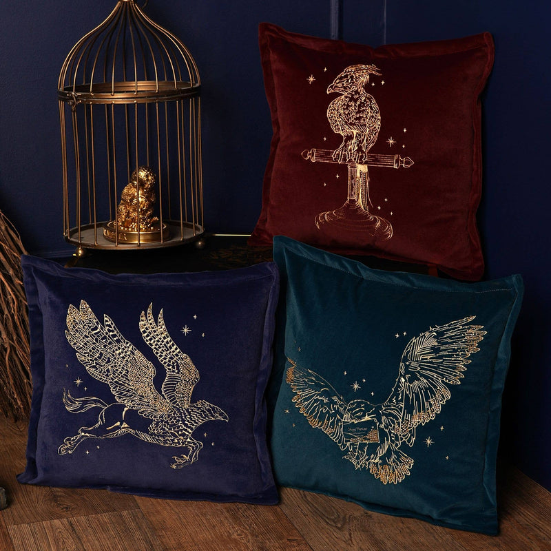 Coussin Harry Potter – Fumseck brodé en velours