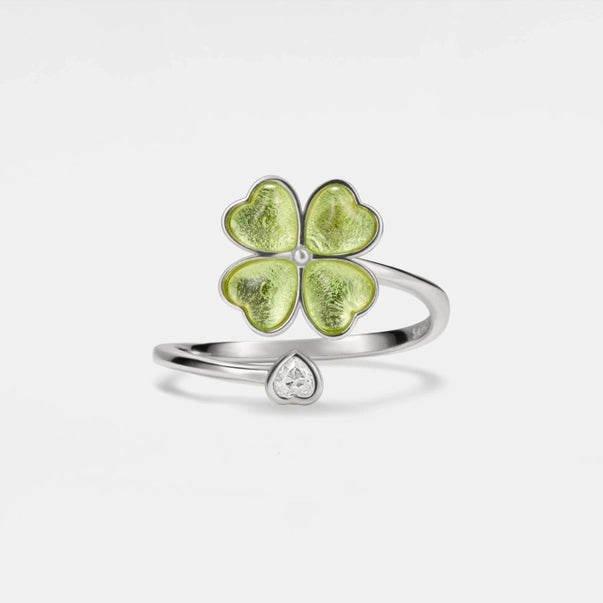 Bague Trèfle anti-stress – Argent 925 ajustable