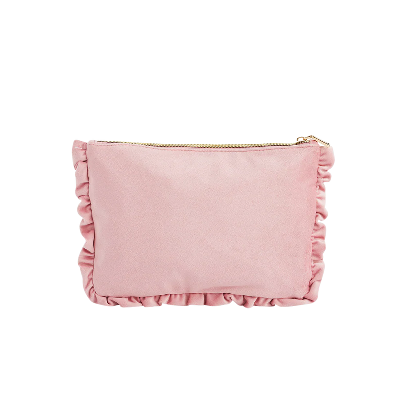 Trousse Pink Love – Velours rose brodé - Fable England