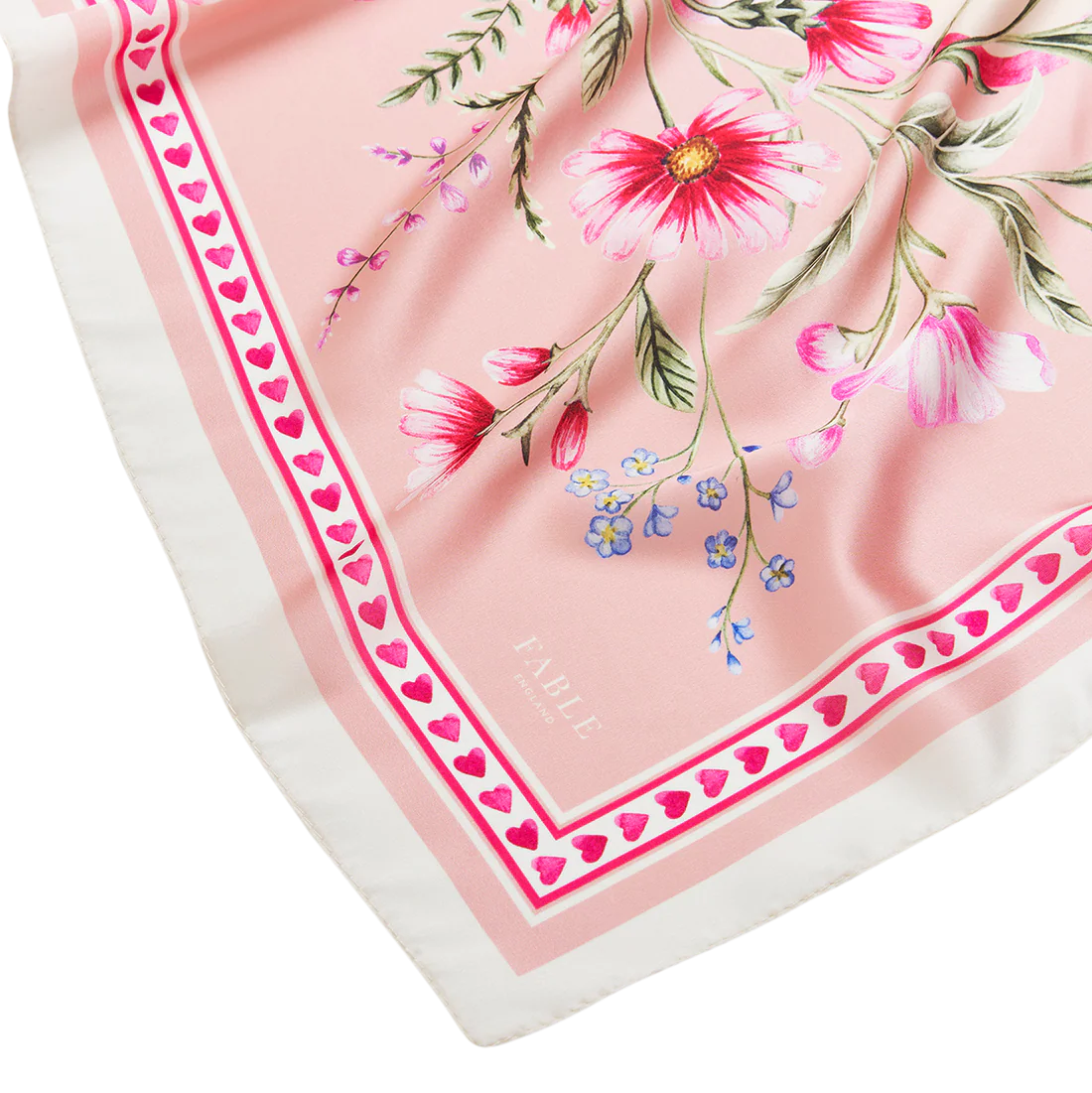 Foulard carré Penelope Pink – Rose - Fable England