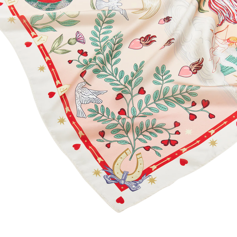 Foulard carré Freya Narrative – Rose - fable England