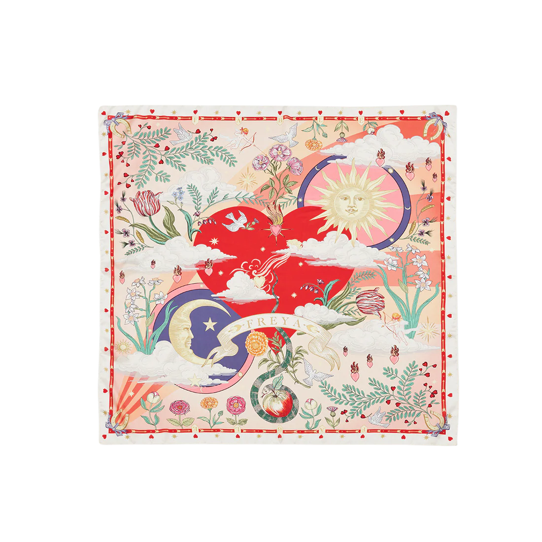 Foulard carré Freya Narrative – Rose - fable England