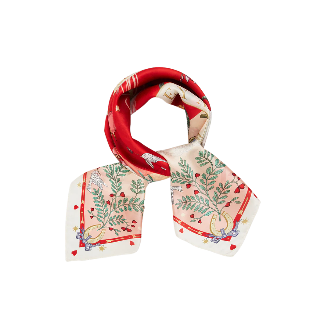 Foulard carré Freya Narrative – Rose - fable England