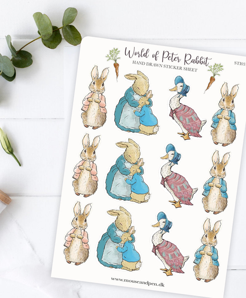Stickers Peter Rabbit – 14 autocollants Beatrix Potter