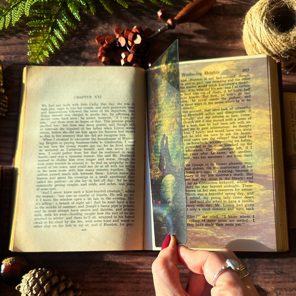 Marque-page effet vitrail « Aragorn et Arwen »