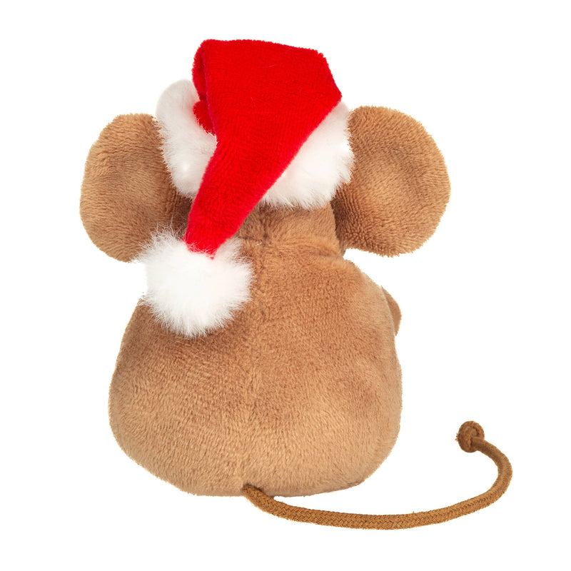 Peluche Teddy Hermann – Souris de Noël avec bonhomme en pain d’épice – 11 cm