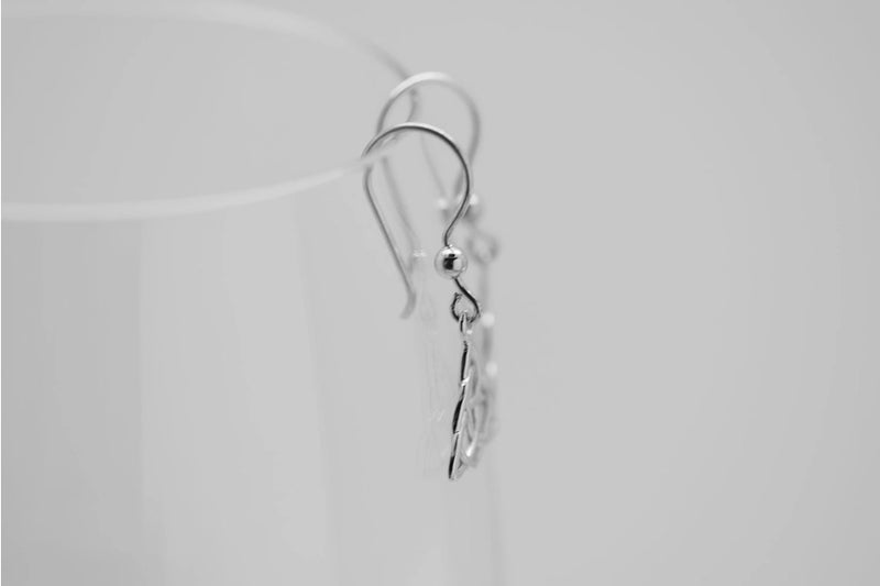 Boucles d’Oreilles Triquetra en Argent 925 Rhodié