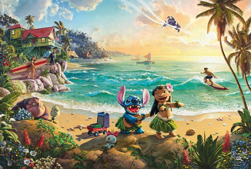 Puzzle Disney Thomas Kinkade – Lilo & Stitch à Hawaï – 200 pièces