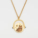 Collier pendentif Hibou rotatif - Fable England - plaqué or