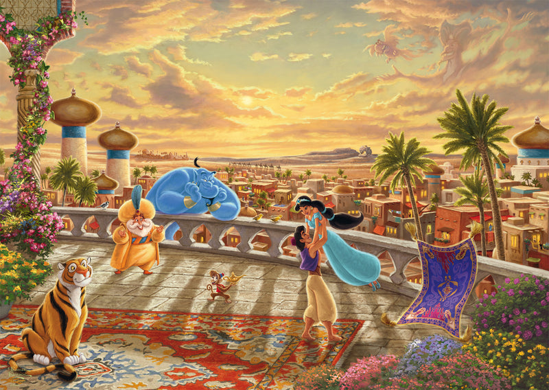 Puzzle Disney Thomas Kinkade – Jasmine au coucher du soleil – 1000 pièces