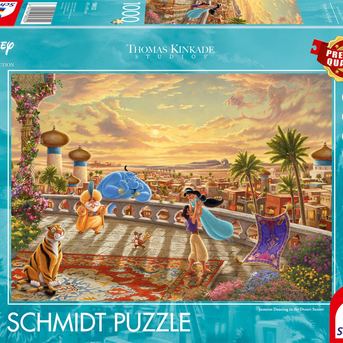 Puzzle Disney Thomas Kinkade – Jasmine au coucher du soleil – 1000 pièces
