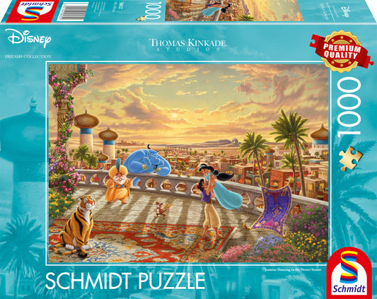 Puzzle Disney Thomas Kinkade – Jasmine au coucher du soleil – 1000 pièces