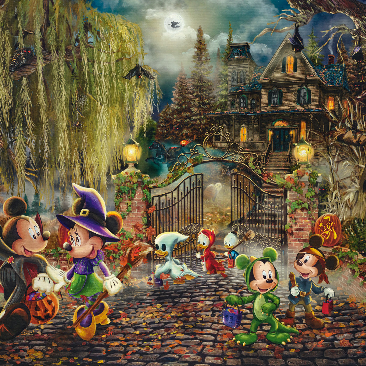 Puzzle Disney Thomas Kinkade – Mickey et Minnie Halloween Fun – 1000 pièces