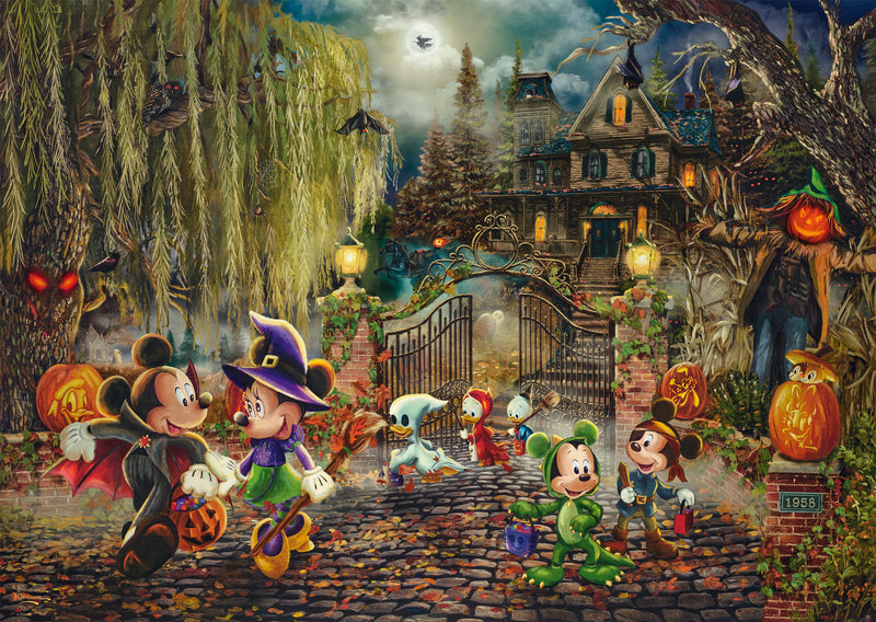 Puzzle Disney Thomas Kinkade – Mickey et Minnie Halloween Fun – 1000 pièces