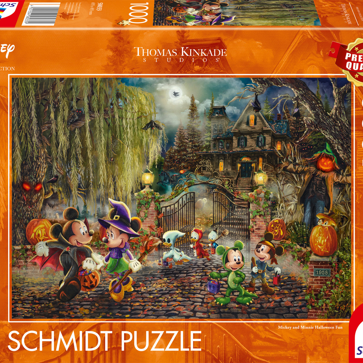 Puzzle Disney Thomas Kinkade – Mickey et Minnie Halloween Fun – 1000 pièces