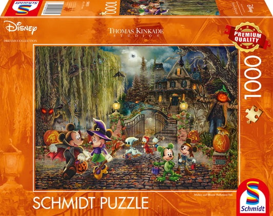 Puzzle Disney Thomas Kinkade – Mickey et Minnie Halloween Fun – 1000 pièces