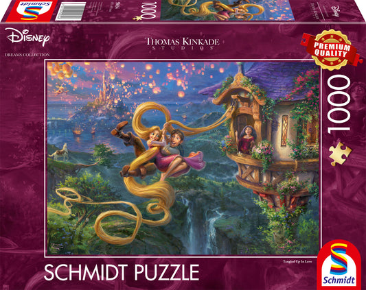 Puzzle Disney Thomas Kinkade – Raiponce : Enlacés par l’amour – 1000 pièces