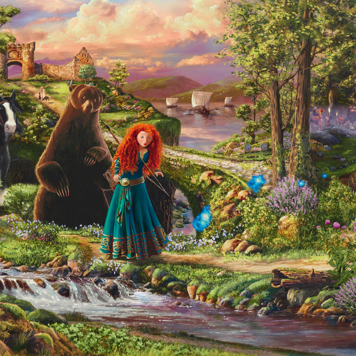 Puzzle Disney Thomas Kinkade – Mérida - Rebelle – 1000 pièces