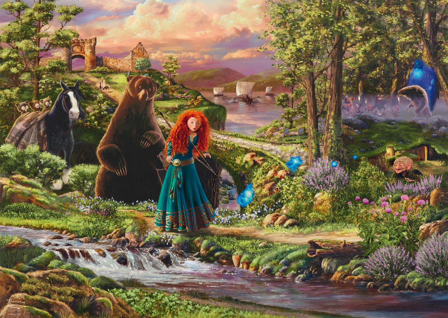Puzzle Disney Thomas Kinkade – Mérida - Rebelle – 1000 pièces