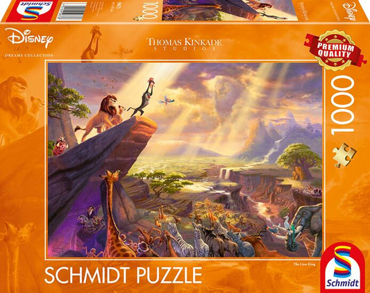 Puzzle Disney Thomas Kinkade – Le Roi Lion sur le Rocher des Lions – 1000 pièces