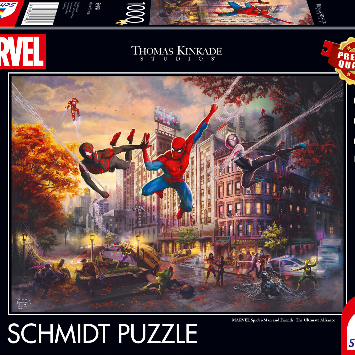 Puzzle Schmidt 1000 pièces – Marvel Spiderman and Friends The Ultimate Alliance – Thomas Kinkade Studios
