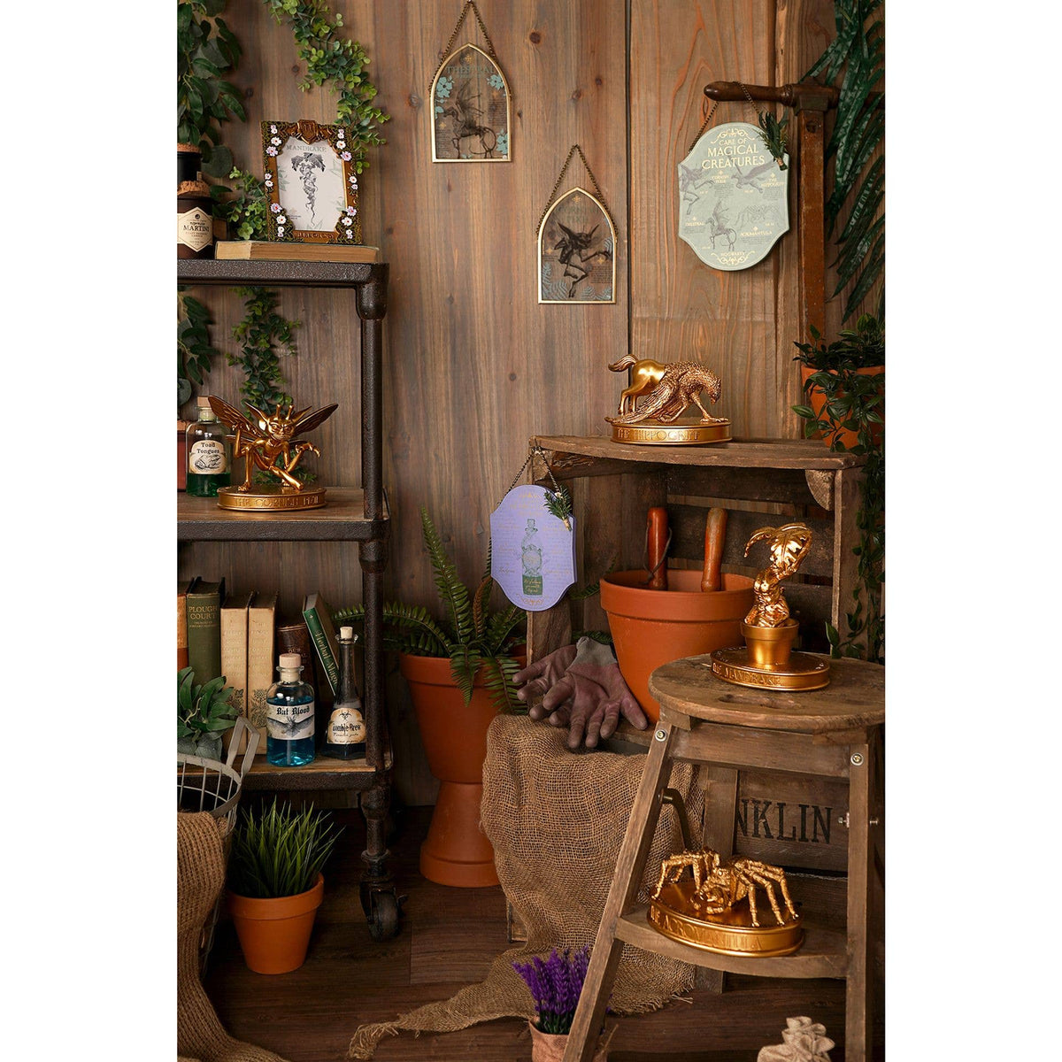 Figurine Mandragore Harry Potter – Collection Herbologie – Finition dorée