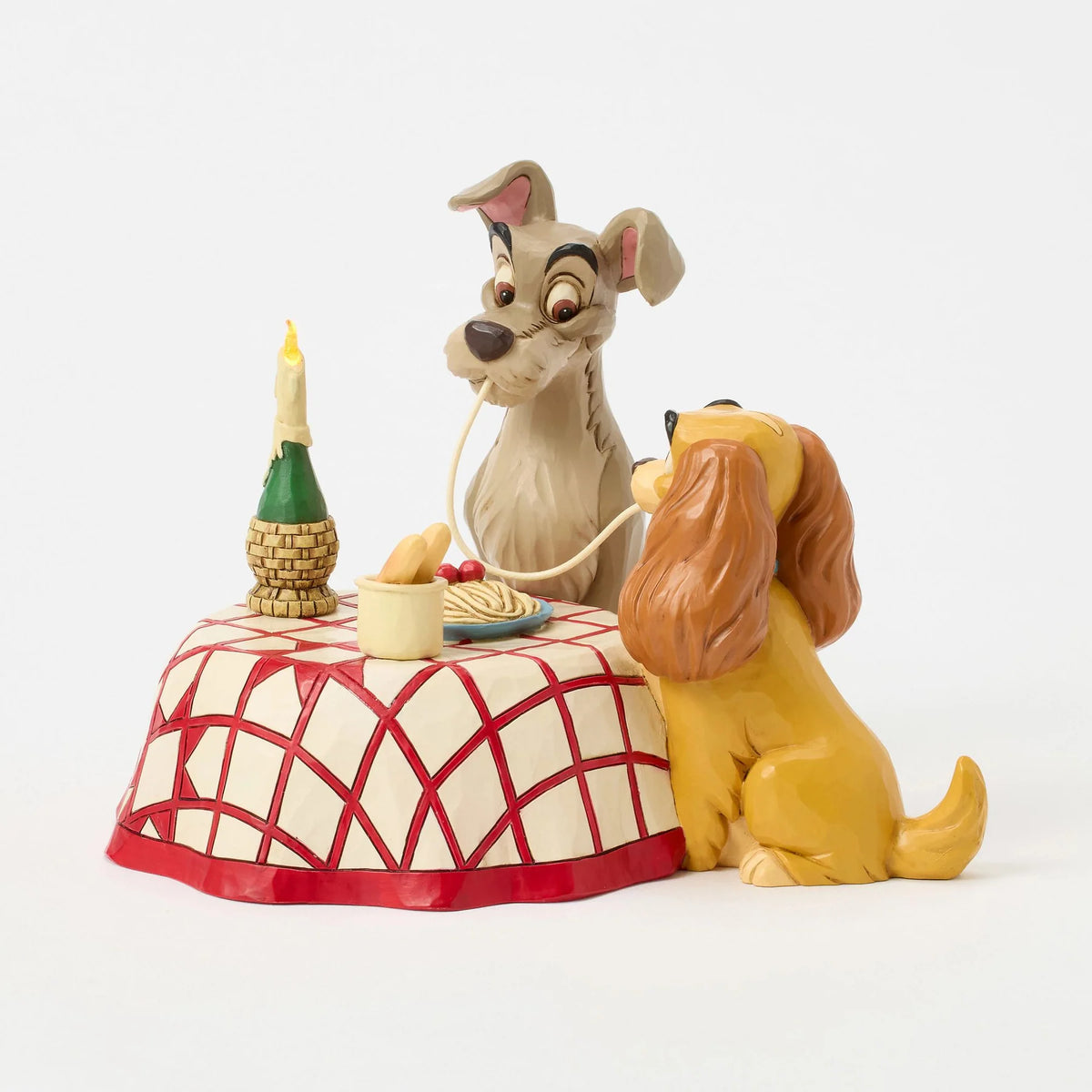 Figurine Disney Traditions La Belle et le Clochard – Dîner spaghetti – Jim Shore
