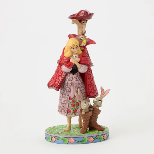 Figurine Disney Traditions Jim Shore, Aurore de La Belle au Bois Dormant et ses amis de la forêt