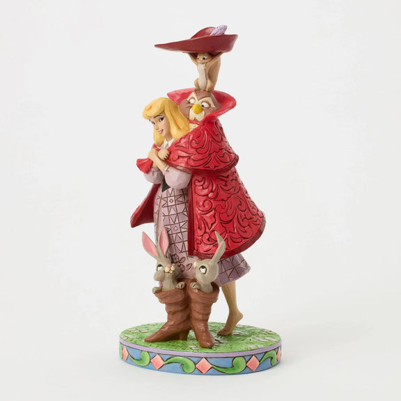 Figurine Disney Traditions Jim Shore, Aurore de La Belle au Bois Dormant et ses amis de la forêt
